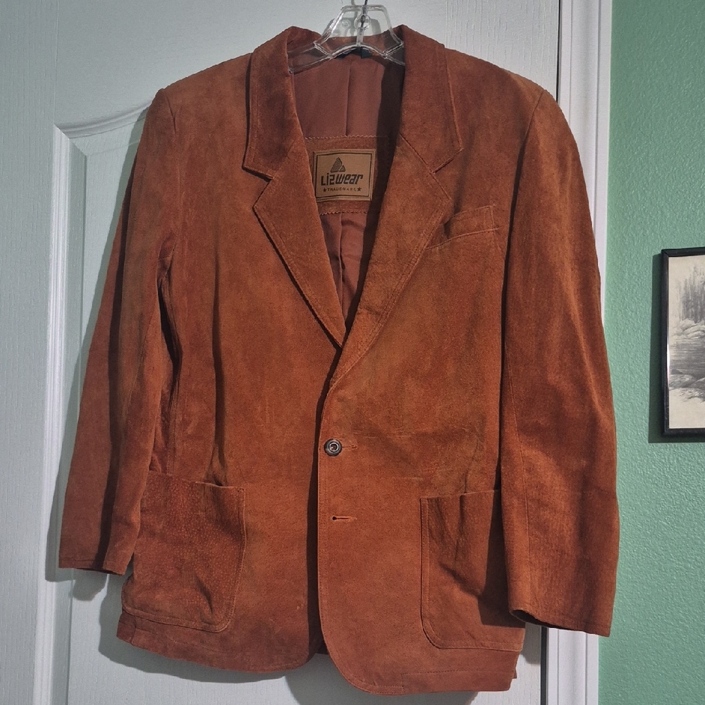 Lizwear Brown Leather Blazer‎